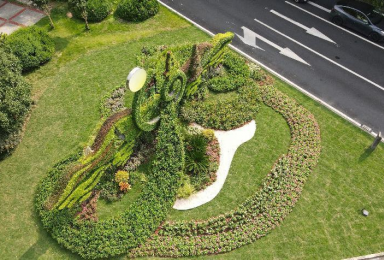 《西湖勝境·三潭印月》——杭州主題綠雕