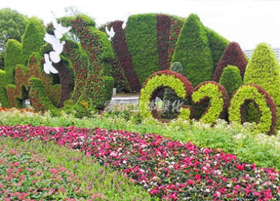 杭州G20峰會主題綠雕