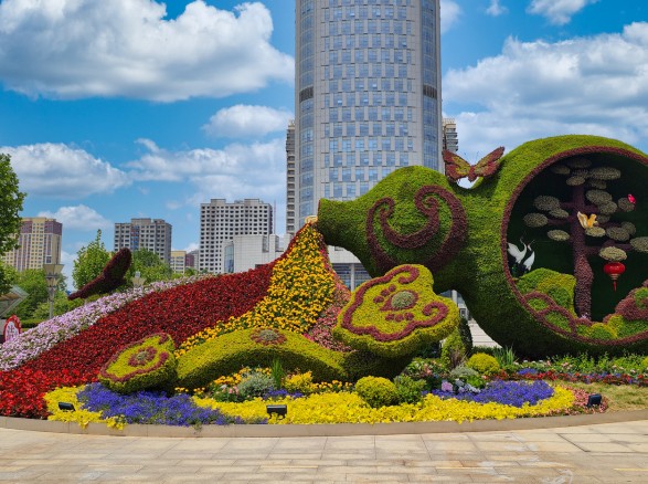 “新聊城 新展望”四大立體景觀作品助力公園城市建設