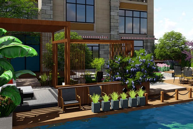 庭院構(gòu)筑物設(shè)計效果圖