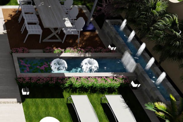 庭院水景設(shè)計效果圖