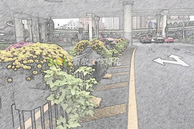 護(hù)欄綠化景觀設(shè)計(jì)效果圖