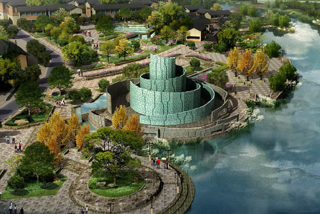 小鎮(zhèn)文化景觀設(shè)計(jì)效果圖