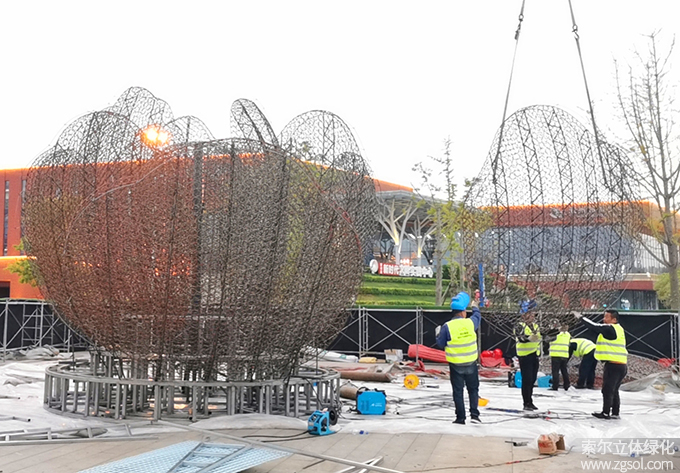 17山東青島膠州市民文化中心五一立體花壇“幸?；ㄩ_(kāi)” (14).jpg